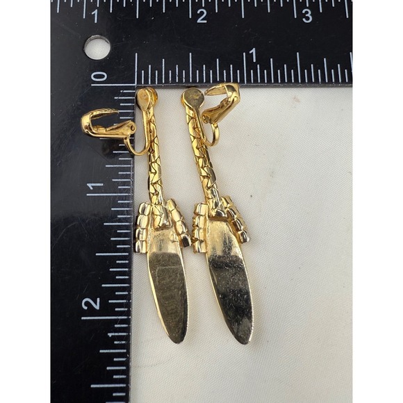 Vintage Park Lane Necklace Earring Set Clip Ons Gold Tone Rhinestone 17" - Picture 8 of 11